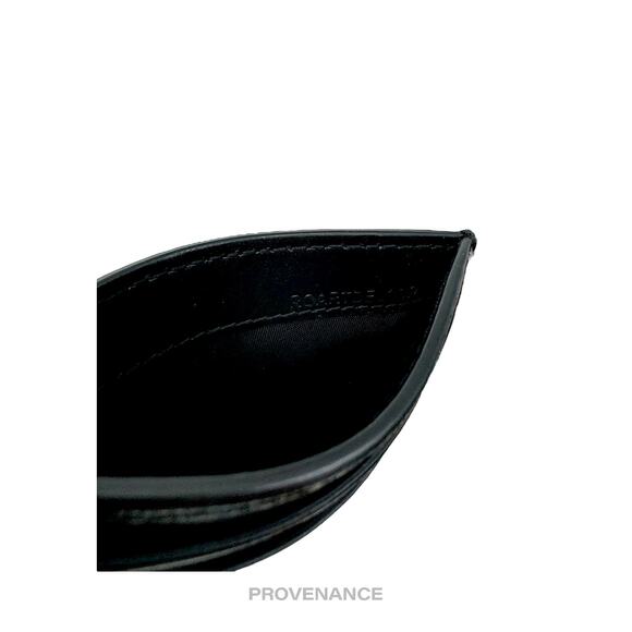 🔴 Burberry Card Holder Wallet - Logo Striped Check Black - Picture 6 of 7